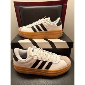 New Adidas VL Court Bold Platform Women's Shoes White Gum Sole Sneaker Size 7.5
